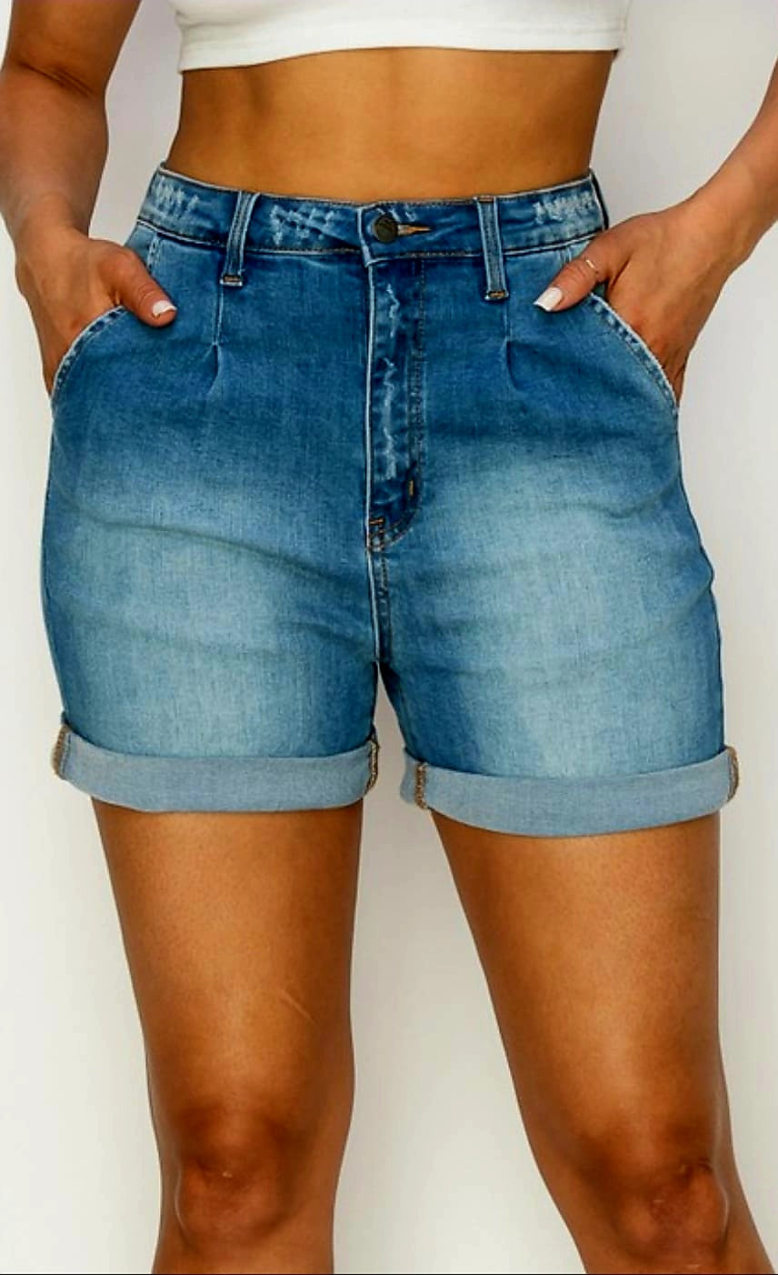 Women's Rolled Cuff Jean Shorts