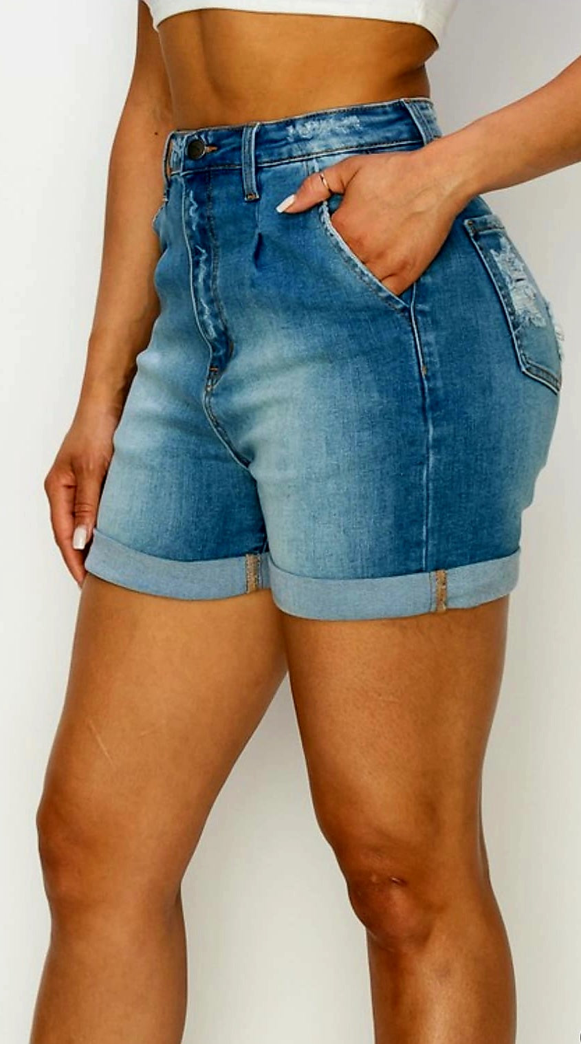 Women's Rolled Cuff Jean Shorts