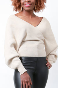 DaMeghan Oversized V-Neck Tops