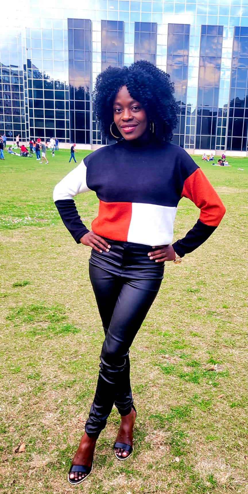 Color block Knitted Tops