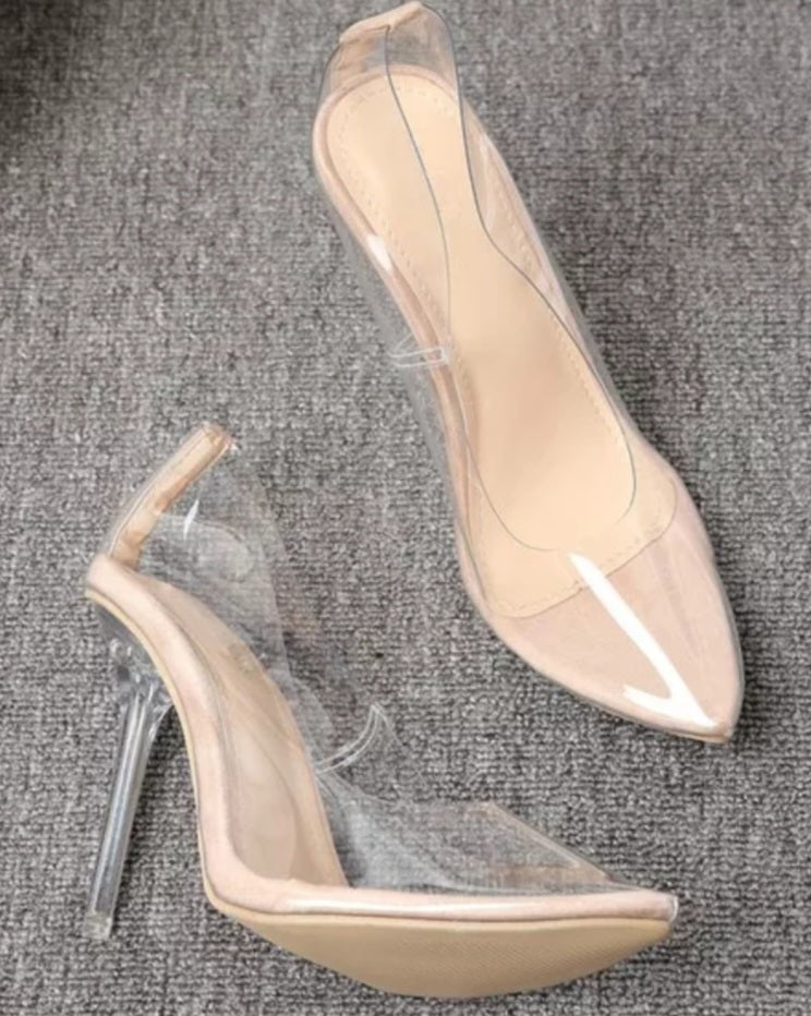 Elegant Clear Stilettos Pump High Heels